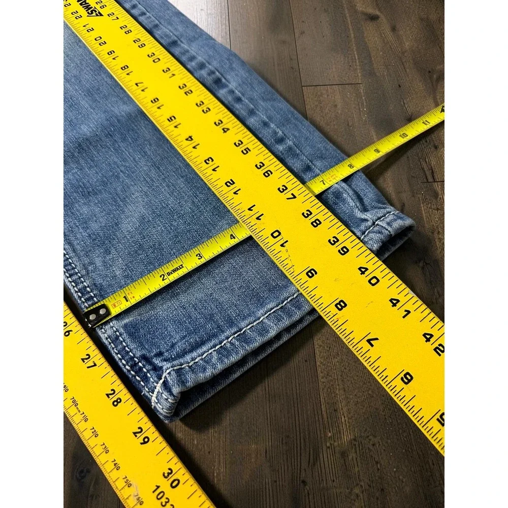 Rock and Roll Denim Revolver Straight Jeans Mens 33x32 Blue Slim Fit Western
